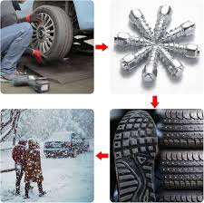 Snöskruvar 9mm för Däck med Monteringsverktyg - 100 St
