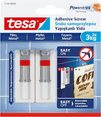 tesa® Justerbar Självhäftande Skruv för Kakel och Metall