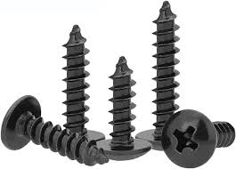 10-pack Svart Kolstål Phillips Truss Head Skruvar