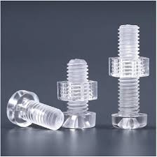 Metallskruvar 10/20 set M3-M6 med akrylmutter - Genomskinlig plast